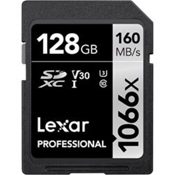 Lexar Media Lexar  128GB Silver Series Professional 1066x UHS-I SDXC Memory Card - LSD1066128G-BNNNU