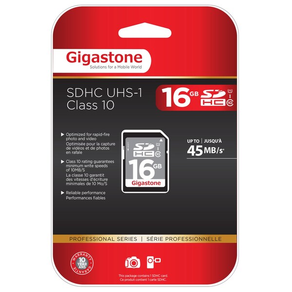 Gigastone Gigastone SD HC Flash Memory Universal Pack 1 pk - GS-SDHCU116G-R