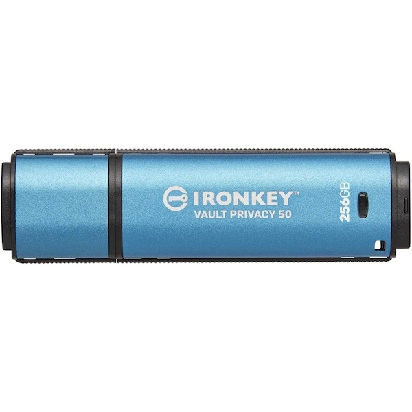 Kingston IronKey Vault Privacy 50 Series 256GB USB 3.2, Gen 1 Type A Flash Drive - IKVP50/256GB