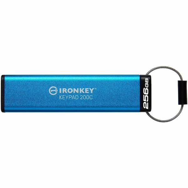 Kingston IronKey Keypad 200 256GB USB 3.2, Gen 1 Type C Flash Drive - IKKP200C/256GB