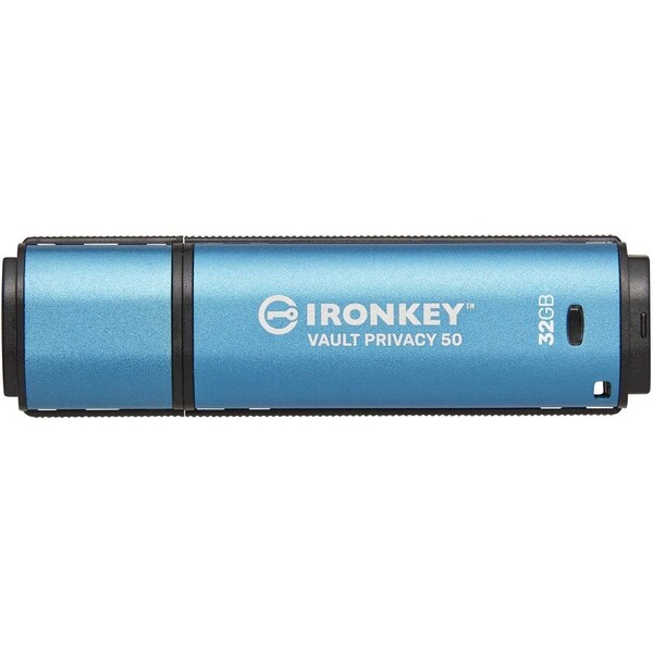 Kingston IronKey Vault Privacy 50 Series 32GB USB 3.2, Gen 1 Type A Flash Drive - IKVP50/32GB