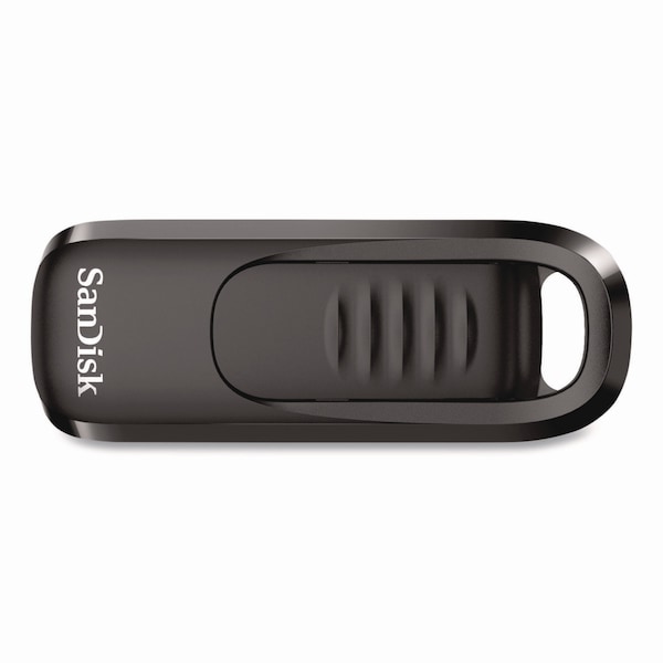 Sandisk Ultra Slider USB 3.2 Type C Flash Drive, 64 GB, Black - SDCZ480064GA46