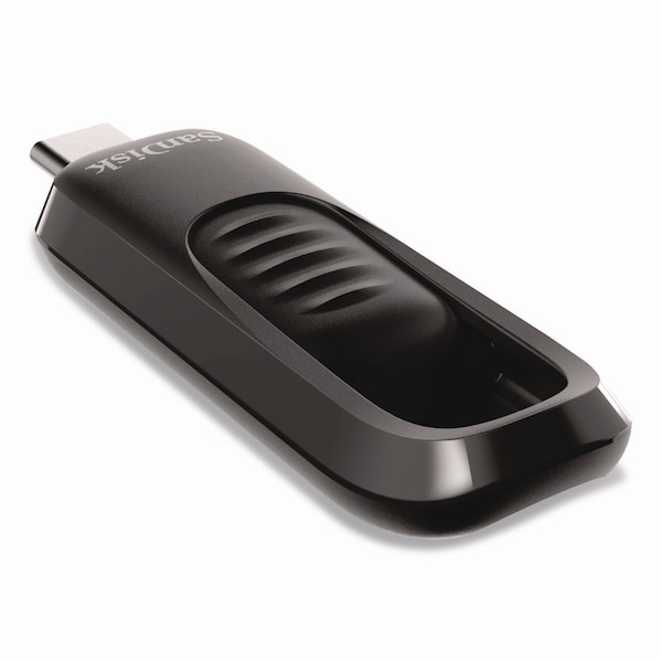 Sandisk Ultra Slider USB 3.2 Type C Flash Drive, 64 GB, Black - SDCZ480064GA46