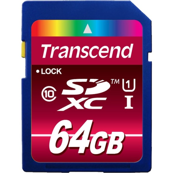 Transcend Information 64Gb Sdxc Class10 Uhs-I Card, 600X - TS64GSDXC10U1