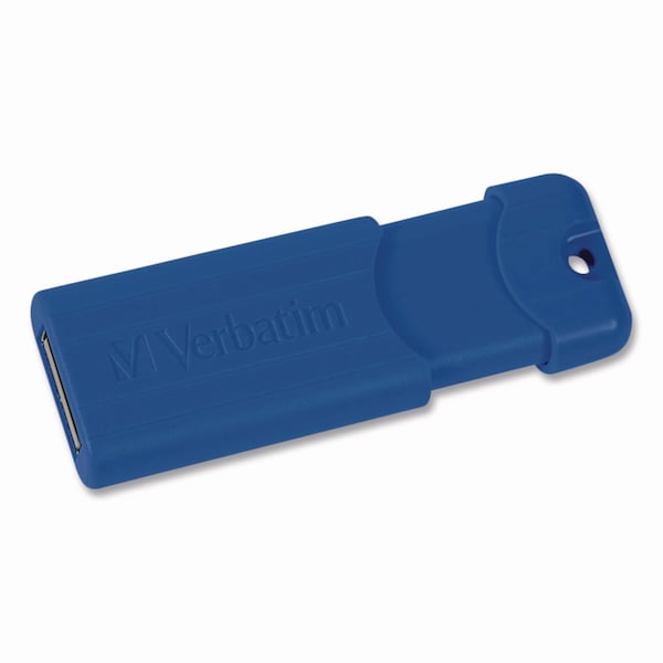 Verbatim PinStripe USB 3.0 Flash Drive, 128 GB, Blue/Green/Red, 3PK - 70390