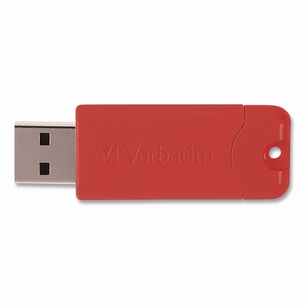 Verbatim PinStripe USB 3.0 Flash Drive, 128 GB, Blue/Green/Red, 3PK - 70390