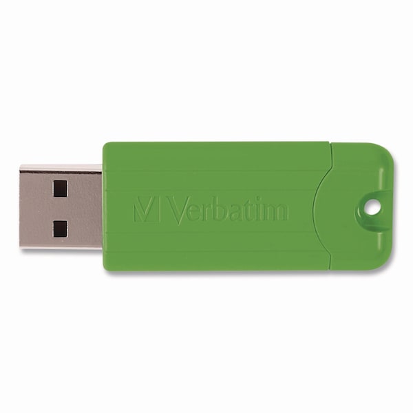 Verbatim PinStripe USB 3.2 Flash Drive, 64 GB, Assorted Colors, 5PK - 70389