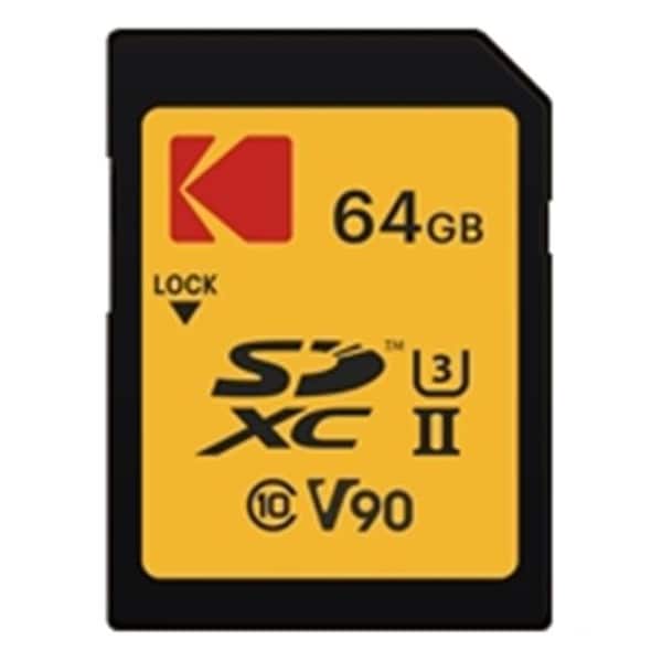 Kodak Kodak EKMSD64GUHS2V2K 64 GB UHS-II U3 V90 CL10 SD Memory Card - EKMSD64GUHS2V2K
