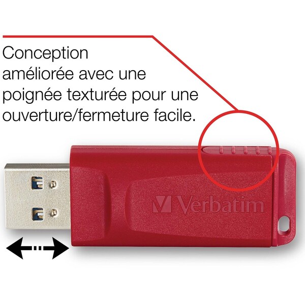 Verbatim Store 'n' Go USB Flash Drive, 16 GB, Assorted Colors, PK3 - 99122
