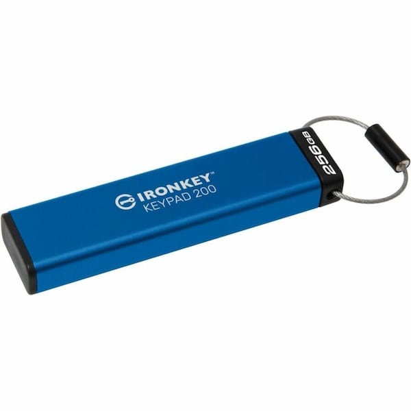 Kingston IronKey Keypad 200 256GB USB 3.2, Gen 1 Type A Flash Drive - IKKP200/256GB