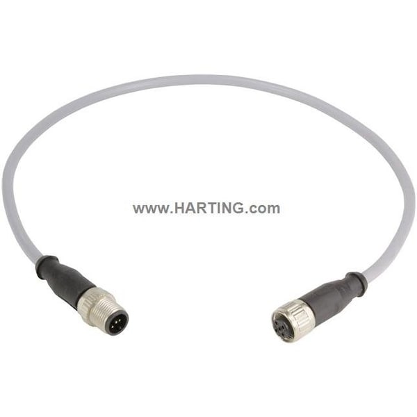 Cable Harting Cordset de 2 m, PVC, Gris - 21348485585020