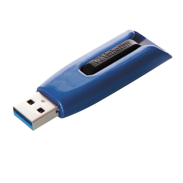Verbatim V3 Max USB 3.0 Drive, 128GB, Blue - 49808