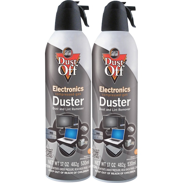 Dust-Off Falcon Dust-Off Jumbo Disposable Dusters - Ozone-safe, Moisture-free - Gray - 2 / Pack - DPSJMB2