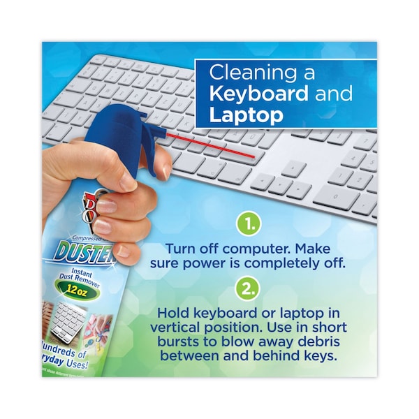 Dust-Off Dust-Off Air Duster - For Computer Equipment, Printer Accessories - 12 fl oz - DPSXL12