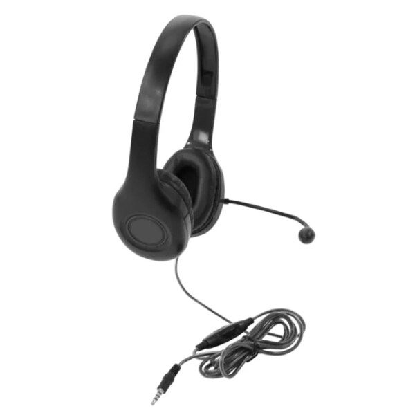 Califone On-Ear Headset with Gooseneck Microphone, 3.5mm, Black - KH-08GT BK