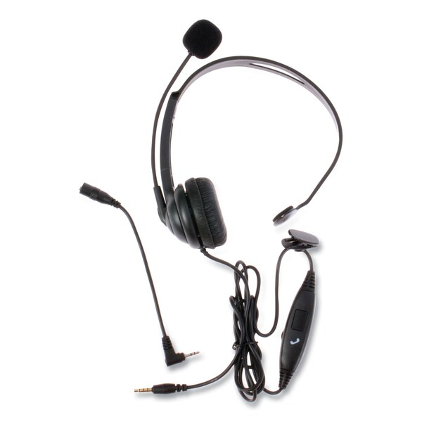 Spracht ZuM Monaural Over The Head Headset, Black - ZUM350M