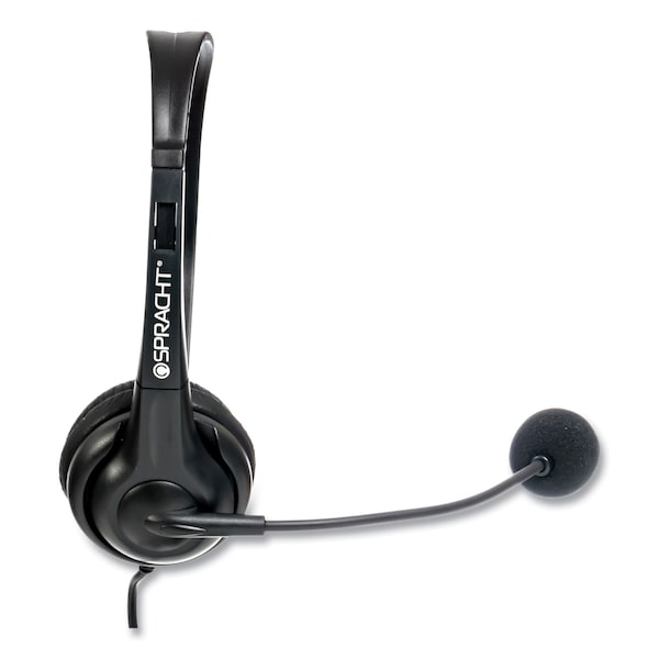 Spracht ZuM Monaural Over The Head Headset, Black - ZUM350M