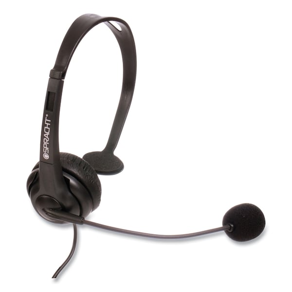 Spracht ZuM Monaural Over The Head Headset, Black - ZUM350M