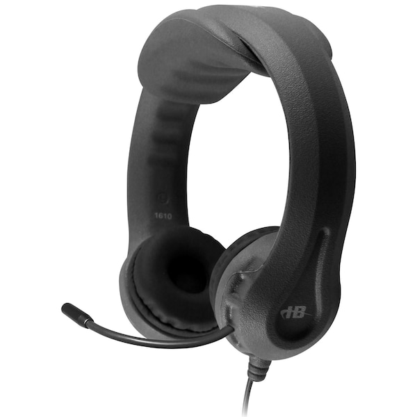 Hamiltonbuhl Kids Black Flex-Phone TRRS Headset with Gooseneck Microphone - KFX2-BLK