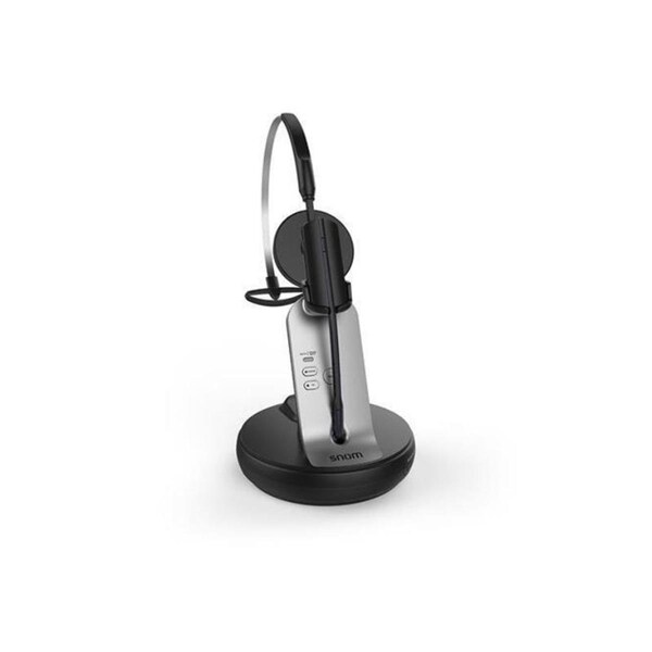 Snom Convertible Wireless Mono Headset with Charger Stand, Black - SNO-A170