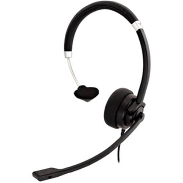 Switch On Deluxe Mono Headset - 31.50 Hz - 20 kHz - 5.91 ft. Cable Black, Silver - SW2997851
