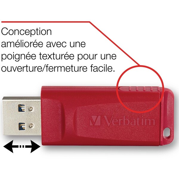 Verbatim Store 'n' Go USB Flash Drive, 32 GB, Assorted Colors, PK3 - 99811