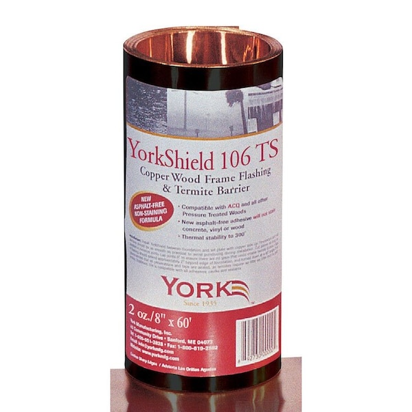York York 106 TS 8 in. W X 720 in. L Copper Flashing Copper - RESYS0208