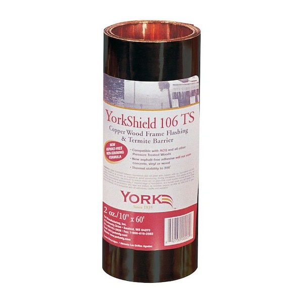 York York 106 TS 10 in. W X 720 in. L Copper Flashing Copper - RESYS0210