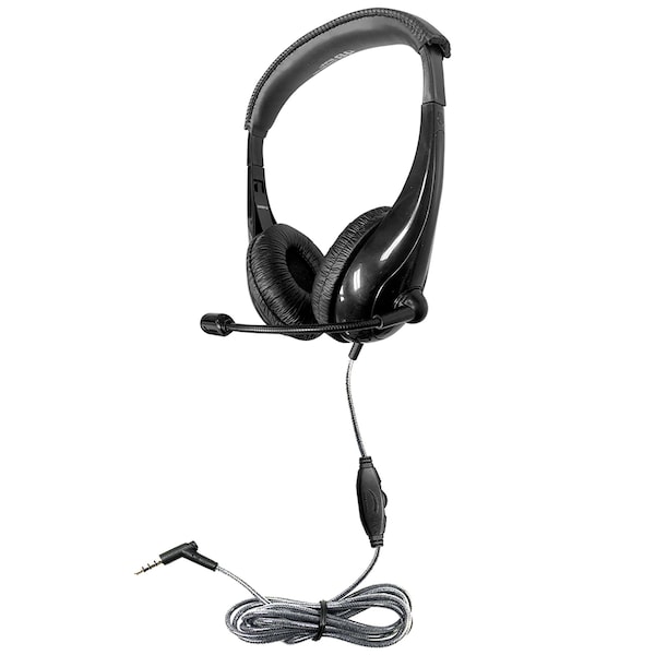 Hamiltonbuhl Motiv8 TRRS Classroom Headset with Gooseneck Mic and In-line Volume Control - M8BK2