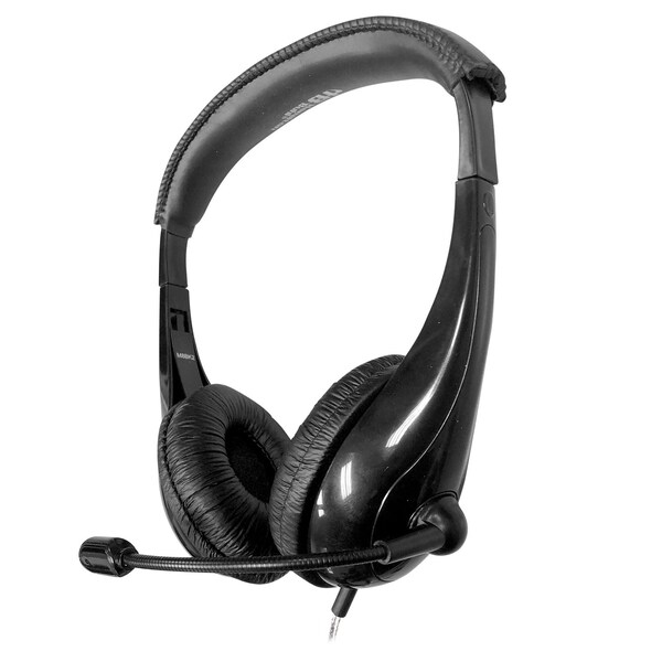 Hamiltonbuhl Motiv8 TRRS Classroom Headset with Gooseneck Mic and In-line Volume Control - M8BK2