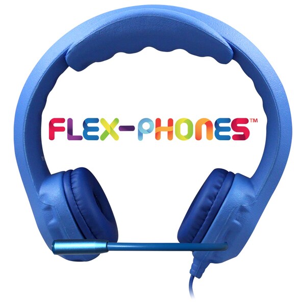 Hamiltonbuhl Kids Blue Flex-Phone USB Headset with Gooseneck Microphone - KFX2U-BLU