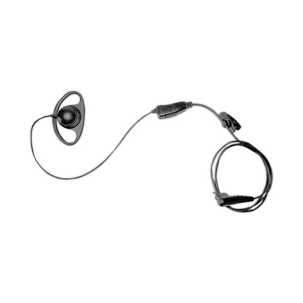 Motorola D-Style Earpiece with In-Line Microphone and Push-To-Talk, Black - HKLN4599