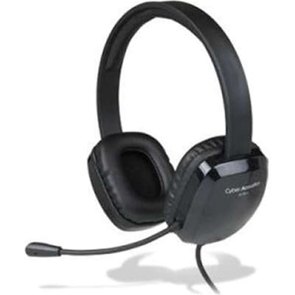 Cyber Acoustics USB Stereo Headset K-12 Durable In-Line Volume Control Adjustable Vinyl Ear Pad - CY306380