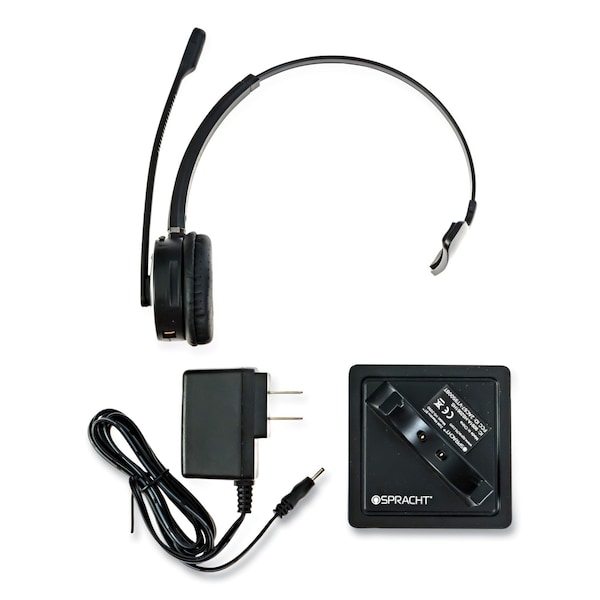 Spracht ZuM Maestro Bluetooth Headset, Monaural, Over-the-Head, Black - HS2050