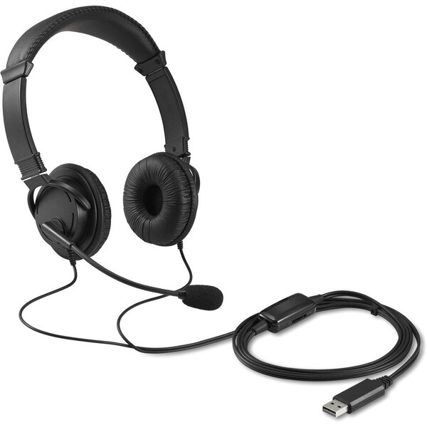 Kensington CLASSIC USB-A HEADSET WITH MIC AND VOLUME CONTROL - K33065WW