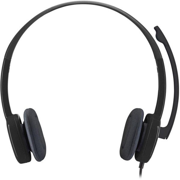 Logitech 35 mm Analog Stereo Headset H151 with Boom Microphone 981000587 Plus Bonus USB Extenders - 981-000587 - H151 HEADSET