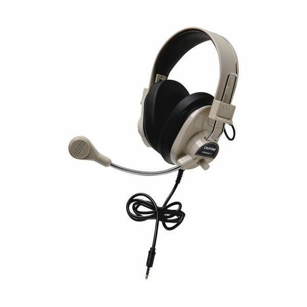 Califone International Headset, Padded Earcups, Adjustable Headband, Microphone, BG - CII3066AVTCT