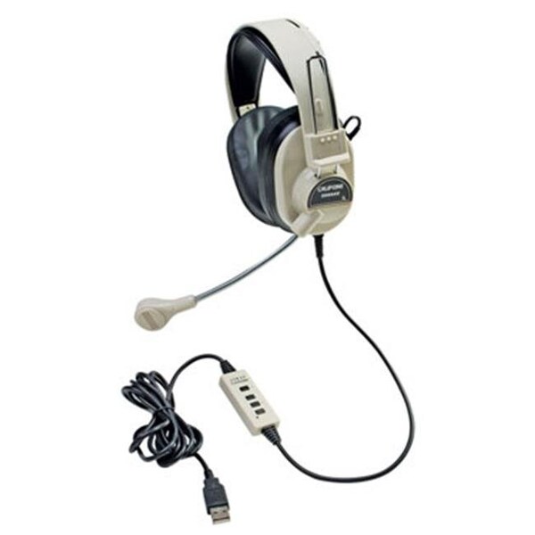 Califone Califone International Caf3066Usb Deluxe Multimedia Stereo Headset W/ - CAF3066USB