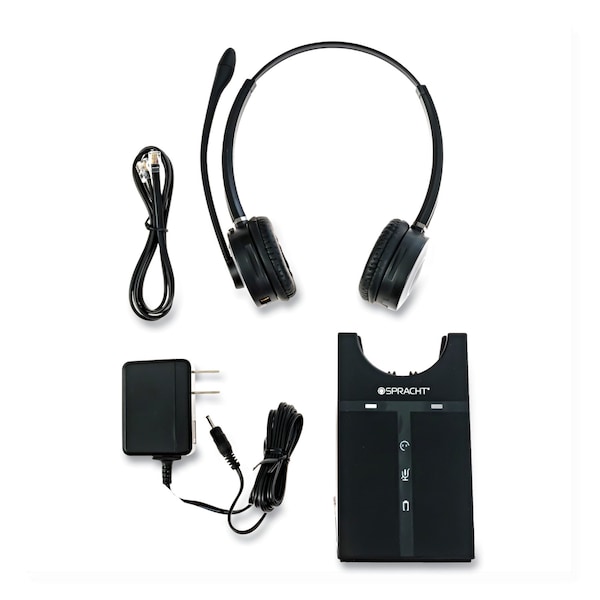 Spracht ZuM Maestro DECT Binaural Over The Head Headset, Black - HS2019