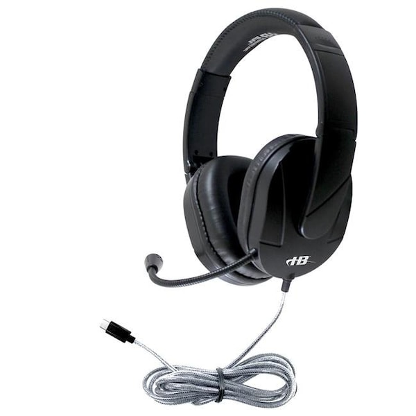 Hamiltonbuhl HamiltonBuhl M2USBC Multimedia USB-C Headset - Over-Ear with Steel Reinforced Gooseneck Mic - M2USBC