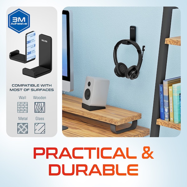 Delton 20X Wireless Computer Headset Bluetooth Headset with Auto-Pair USB with Stand 30 Hours Talk Time - DBTHEAD20XBTDLHSAS1