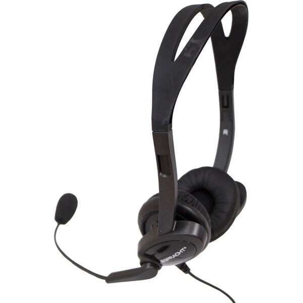 Spracht Binaural Headset, 3.5mm/USB, 9-1/10"Wx4"Lx1-1/2"H, Black - SPTZUM3500