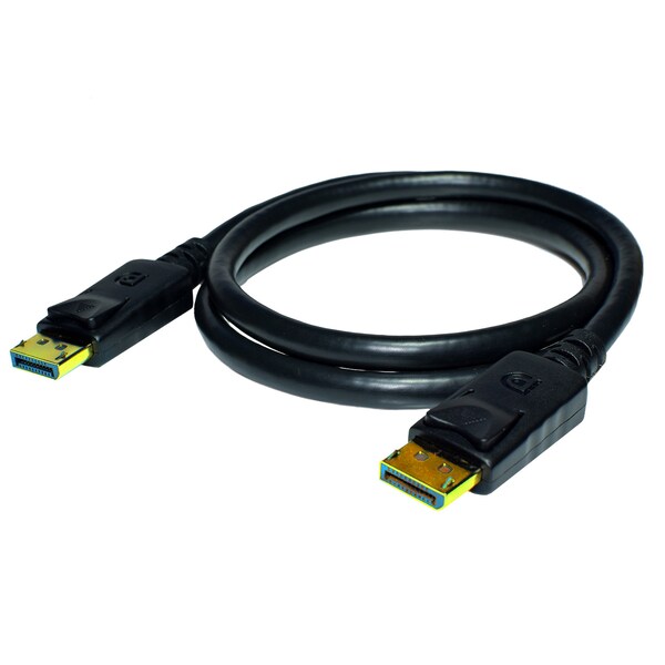 Weltron 6 Display Port Male To Male Cable Black - 91-720-6