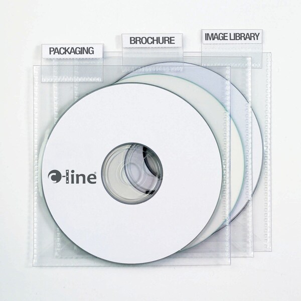 C-Line Products Individual CDDVD Holders with Index Tabs, Clear, 9PK Set of 10 PK, 90PK - 61908-BX