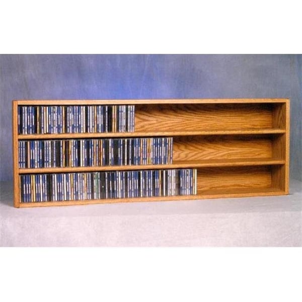 Wood Shed Wood Shed 303-4 Solid Oak Wall or Shelf Mount CD Cabinet - 303-4