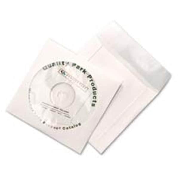 Quality Park Products  CD-DVD Sleeves- Moisture-Tear Resistant- 4-.88in.x5in.- White - QU463181
