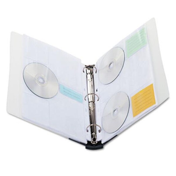 Innovera Innovera 39300 CD-DVD Three-Ring Refillable Binder; Holds 90 Disks; Clear-Midnight Blue - 39300