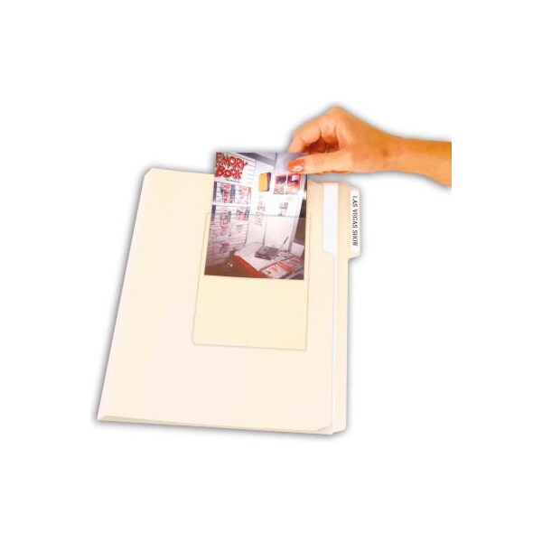 C-Line Products C-Line Products Peel & Stick Photo Holders, Clear, 4in x 6in, 10 Holders/Pack, 5 Packs/Set - 70346-BX