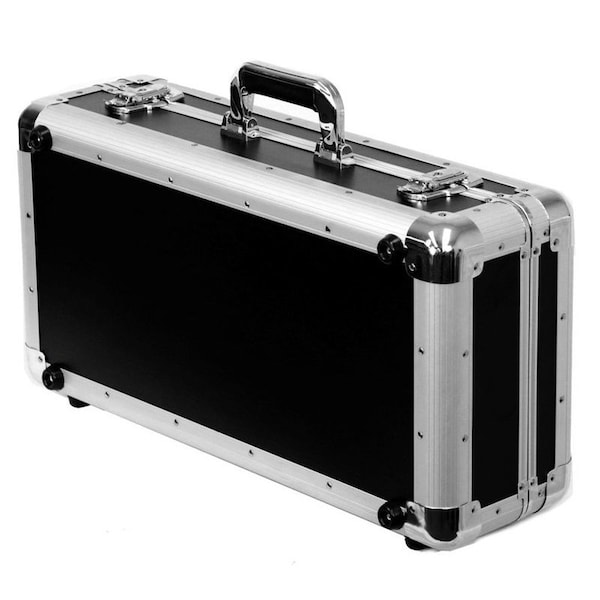 Deejay Led CD Case with 4 Rows Holds up to 100 Standard CD Jewel Cases or up to 200 Plastic Sleeves - TBHECD4BK