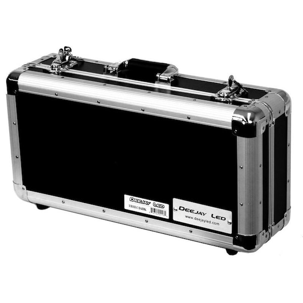 Deejay Led CD Case with 4 Rows Holds up to 100 Standard CD Jewel Cases or up to 200 Plastic Sleeves - TBHECD4BK